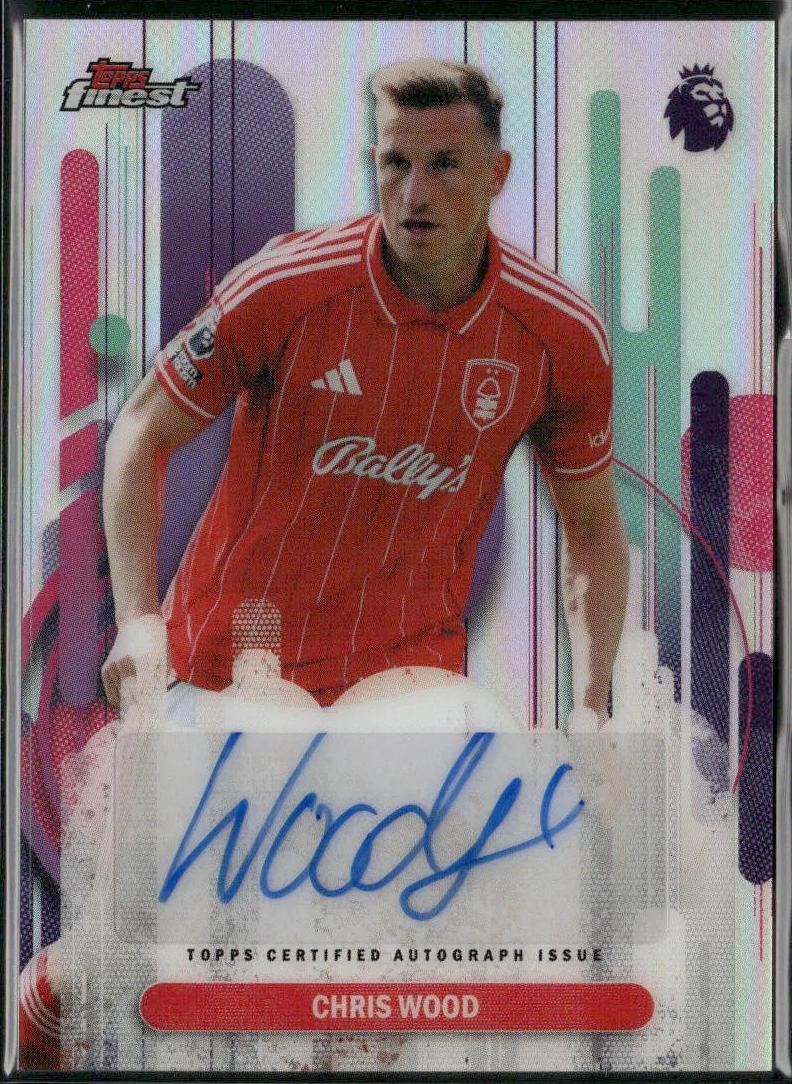 2026 Topps Finest Premier League Autograph Chris Wood #FA-CW card