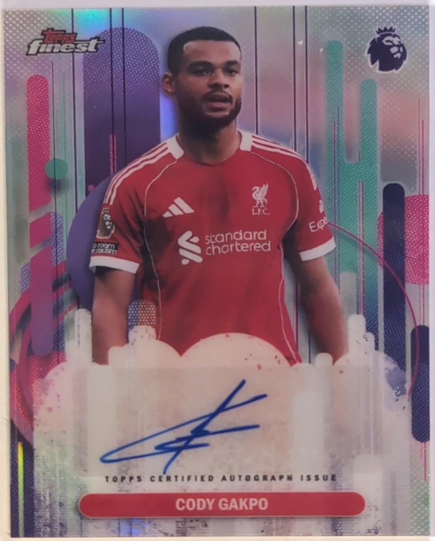 2026 Topps Finest Premier League Autograph Cody Gakpo #FA-CG card
