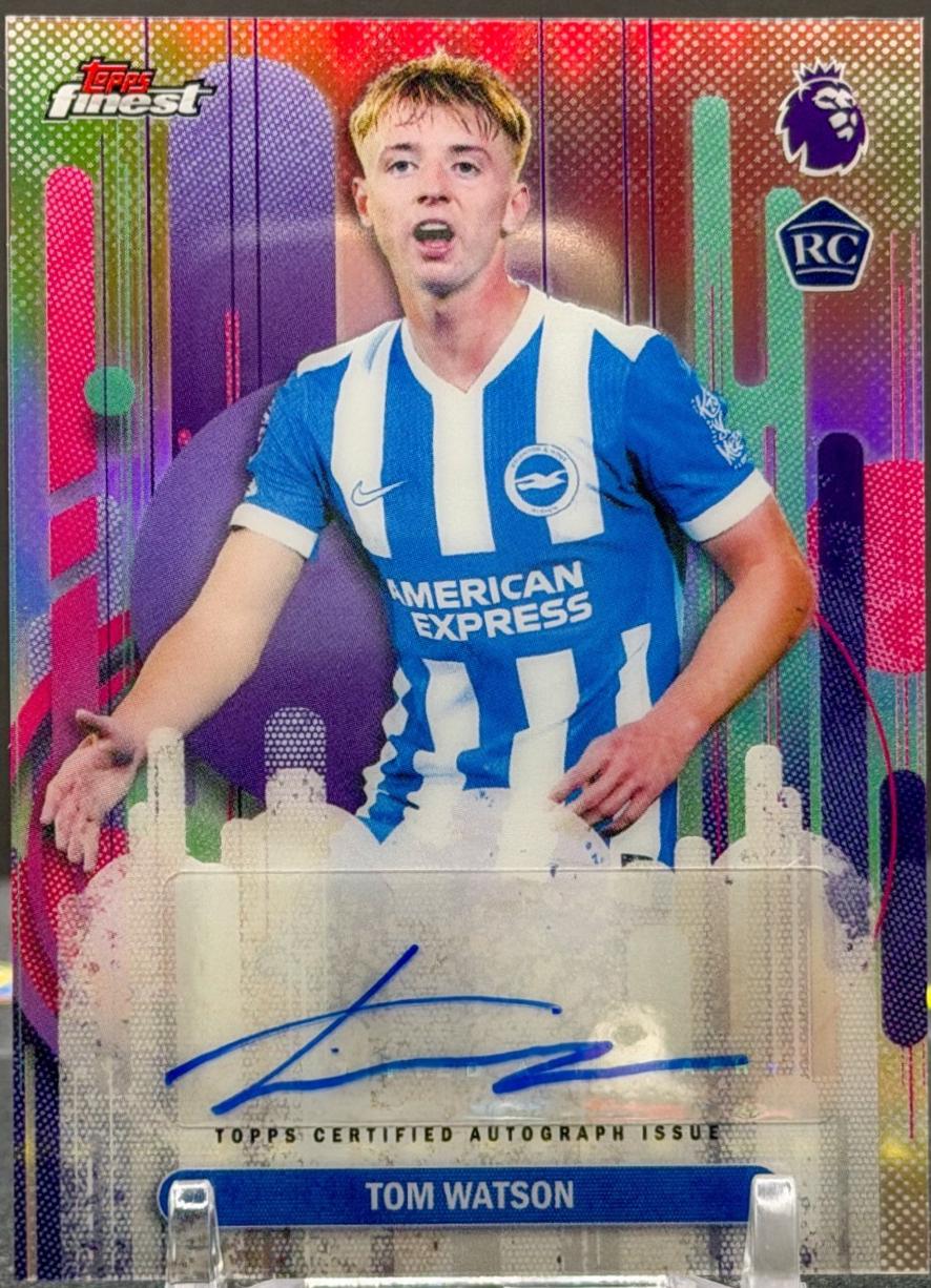 2026 Topps Finest Premier League Autograph Tom Watson #FA-TW card