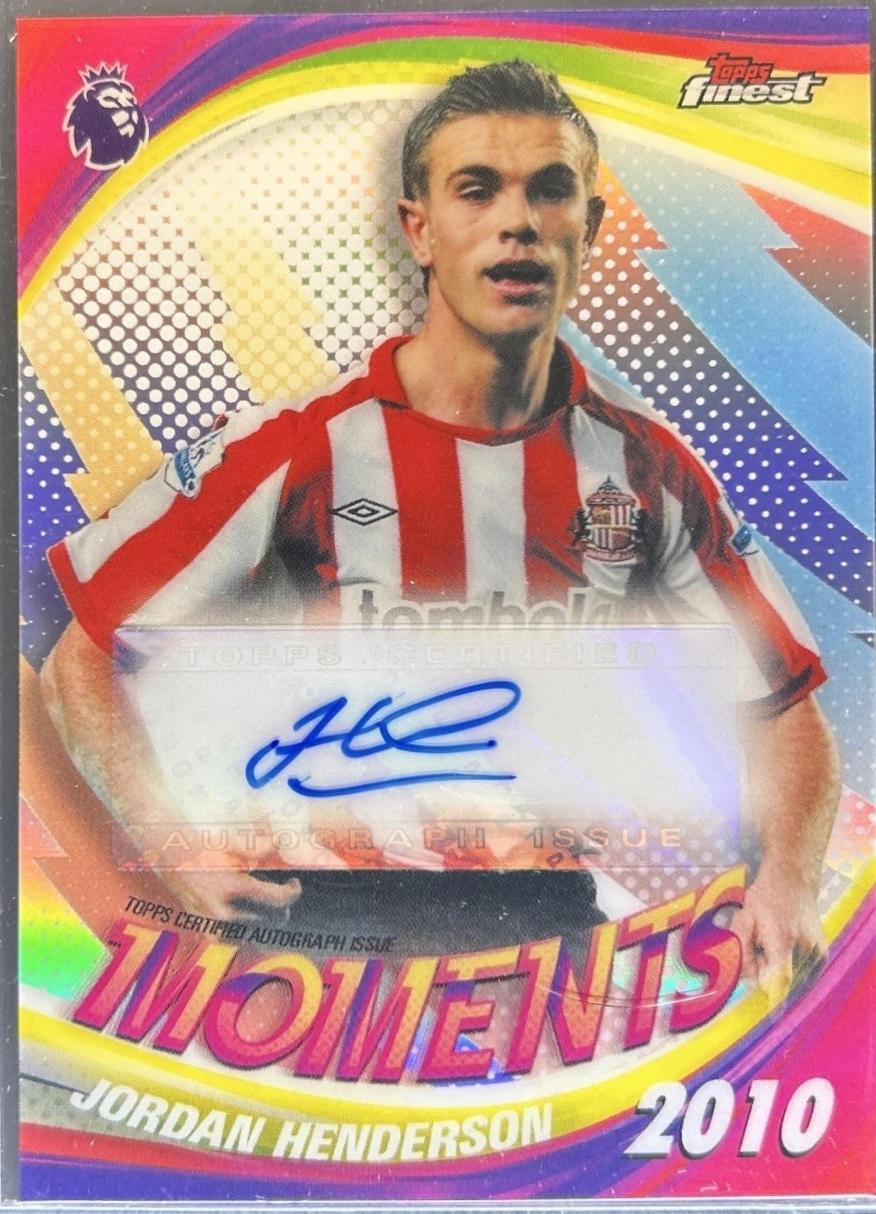 2026 Topps Finest Premier League Moments Autograph Jordan Henderson #FM-JH card