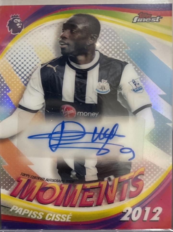 2026 Topps Finest Premier League Moments Autograph Papiss Cisse #FM-PC card
