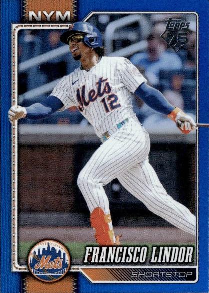 2026 Topps Francisco Lindor [Blue Rainbow] #123 card