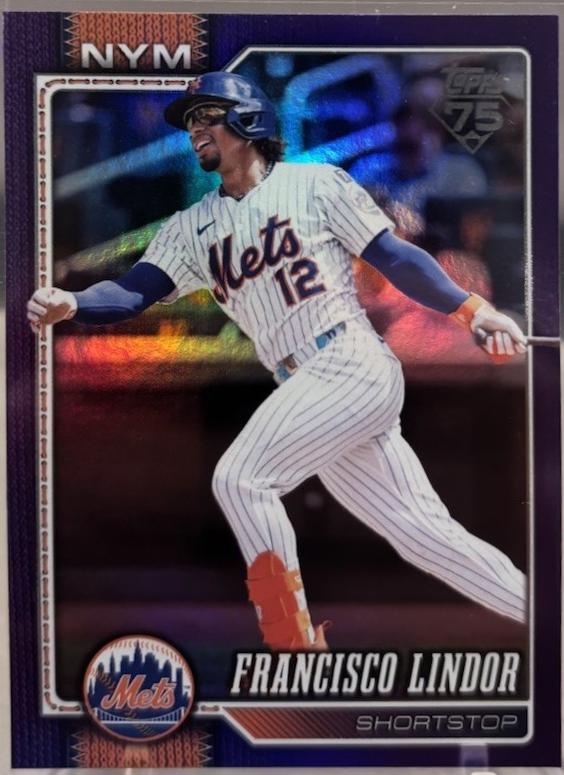2026 Topps Francisco Lindor [Purple Rainbow] #123 card