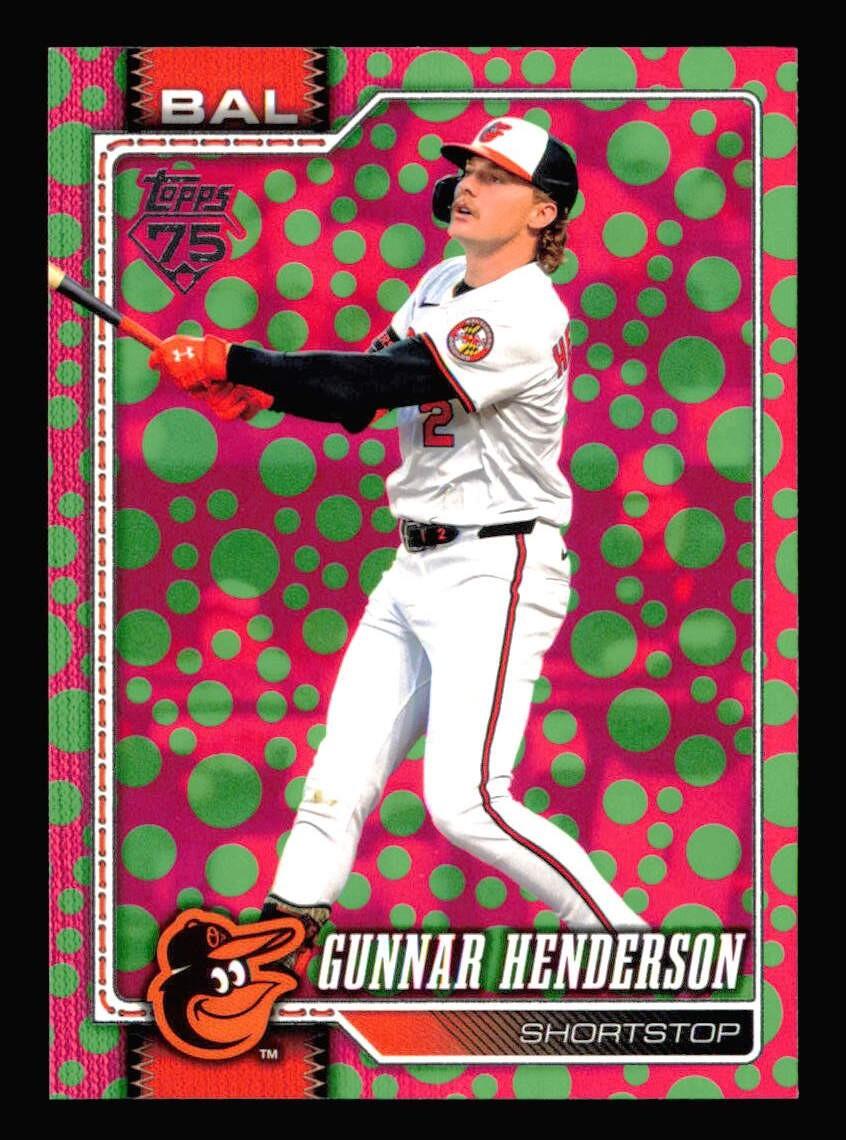 2026 Topps Gunnar Henderson [Holiday Dots Green Pink] #46 card