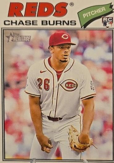 2026 Topps Heritage Chase Burns [Deckle Edge] #212 card