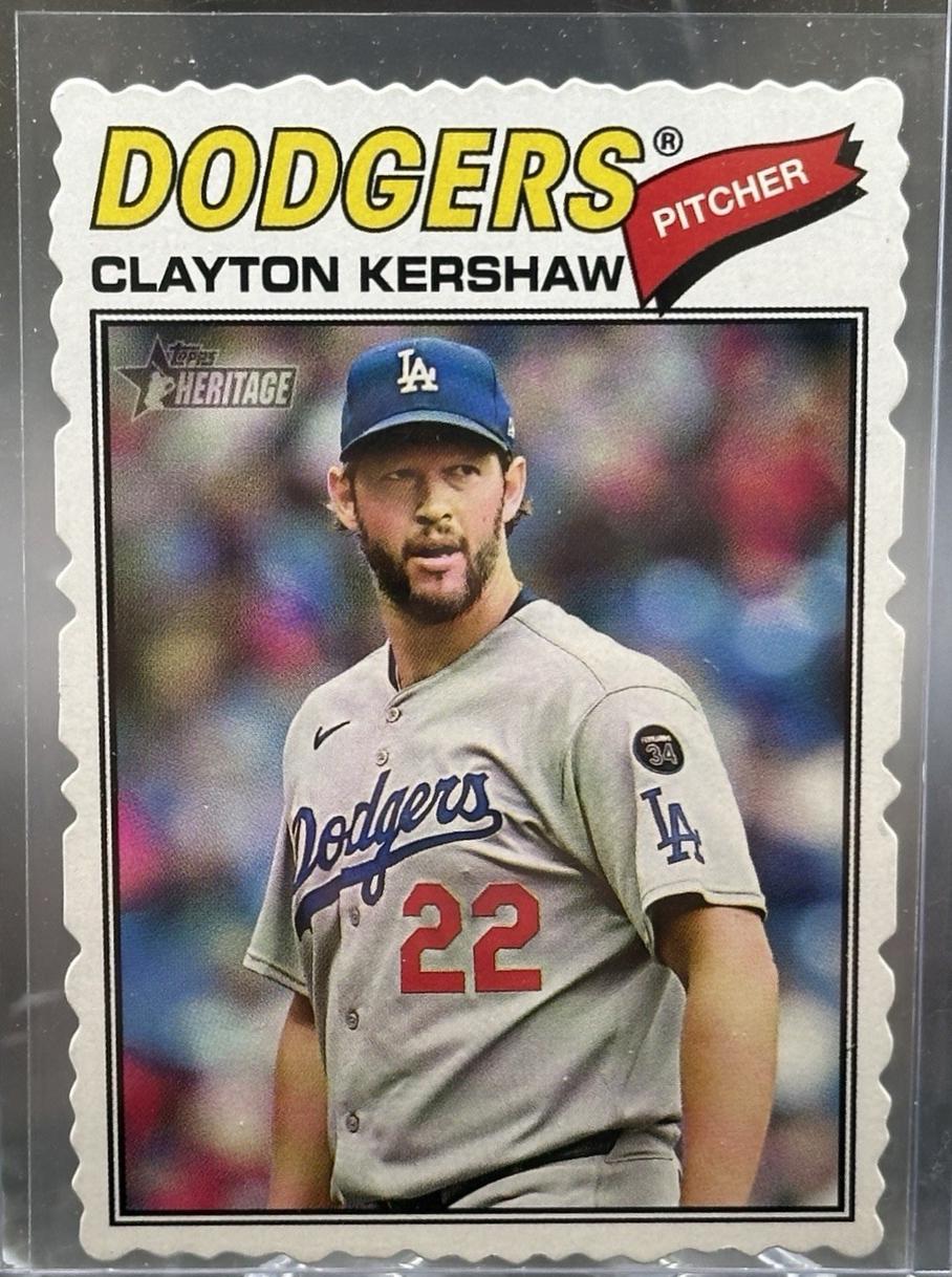 2026 Topps Heritage Clayton Kershaw [Deckle Edge] #190 card