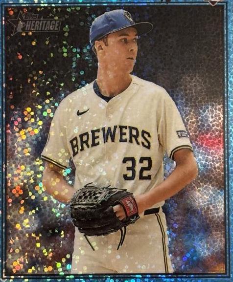 2026 Topps Heritage Jacob Misiorowski [Light Blue Sparkle Chrome] #144 card