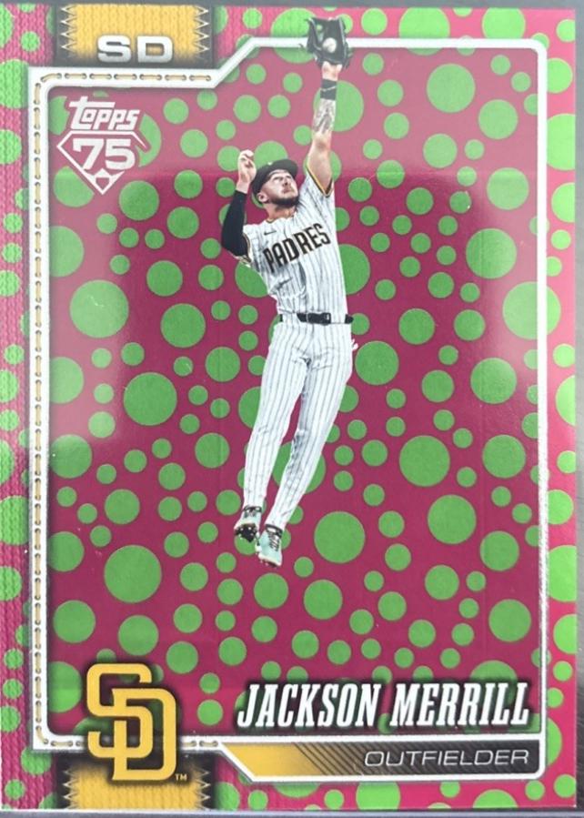 2026 Topps Jackson Merrill [Holiday Dots Green Pink] #229 card