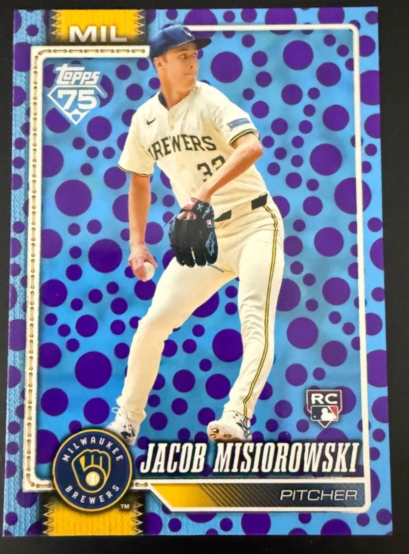2026 Topps Jacob Misiorowski [Holiday Dots Purple Blue] #10 card