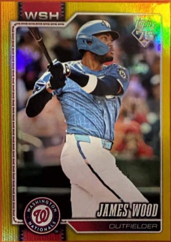 2026 Topps James Wood [Yellow Rainbow] #349 card