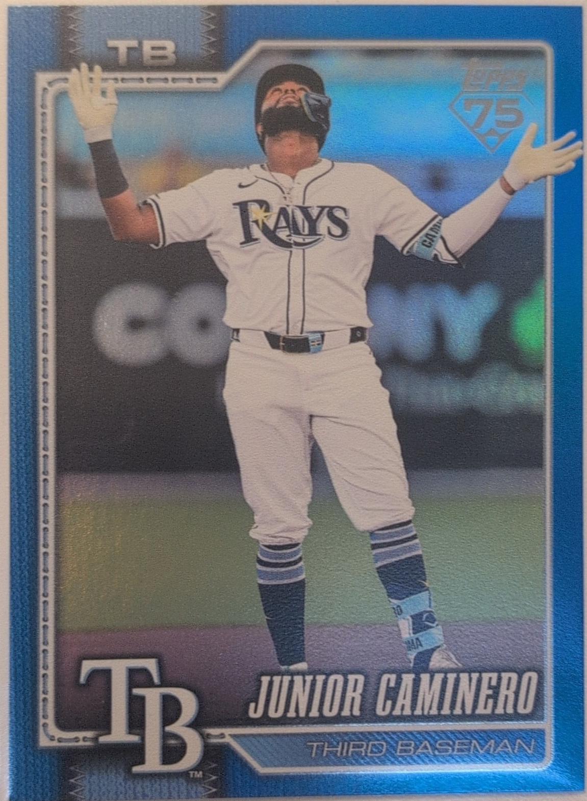 2026 Topps Junior Caminero [Blue Rainbow] #328 card