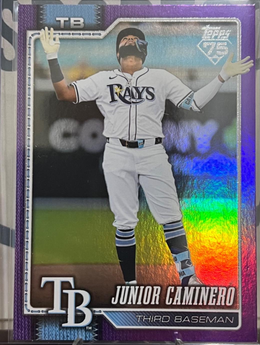 2026 Topps Junior Caminero [Purple Rainbow] #328 card
