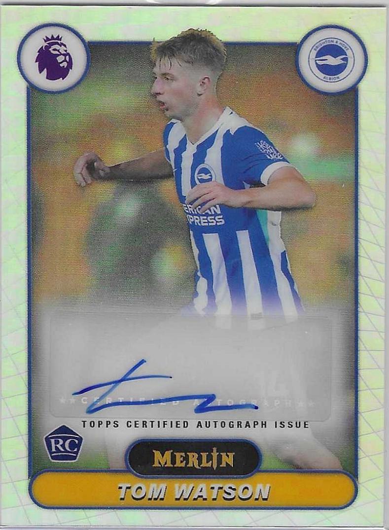 2026 Topps Merlin Premier League Autograph Tom Watson #MV-TW card