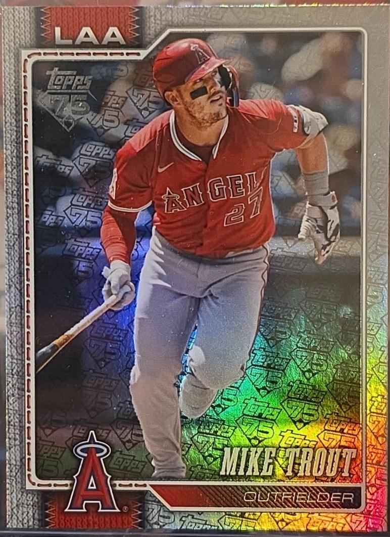 2026 Topps Mike Trout [Silver Crackleboard] #350 card