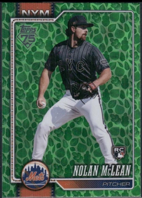 2026 Topps Nolan McLean [Holiday Green] #214 card