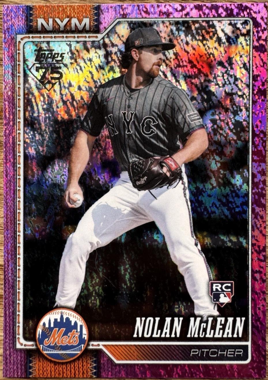 2026 Topps Nolan McLean [Pink Holo] #214 card