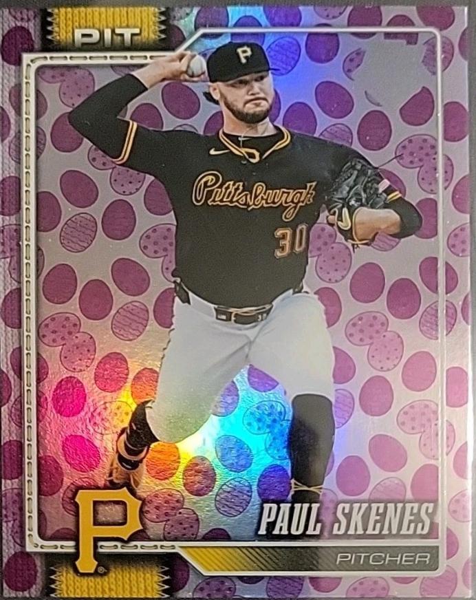 2026 Topps Paul Skenes [Holiday Dots Purple Blue] #100 card