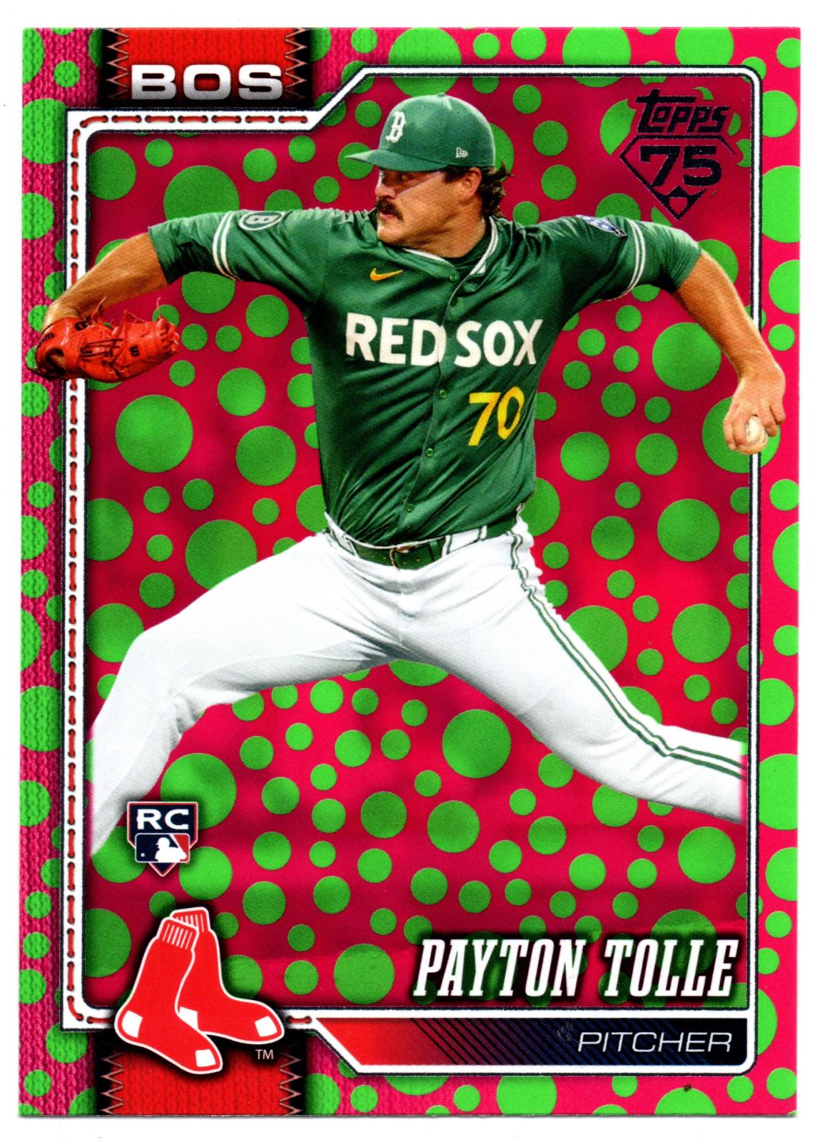 2026 Topps Payton Tolle [Holiday Dots Green Pink] #15 card