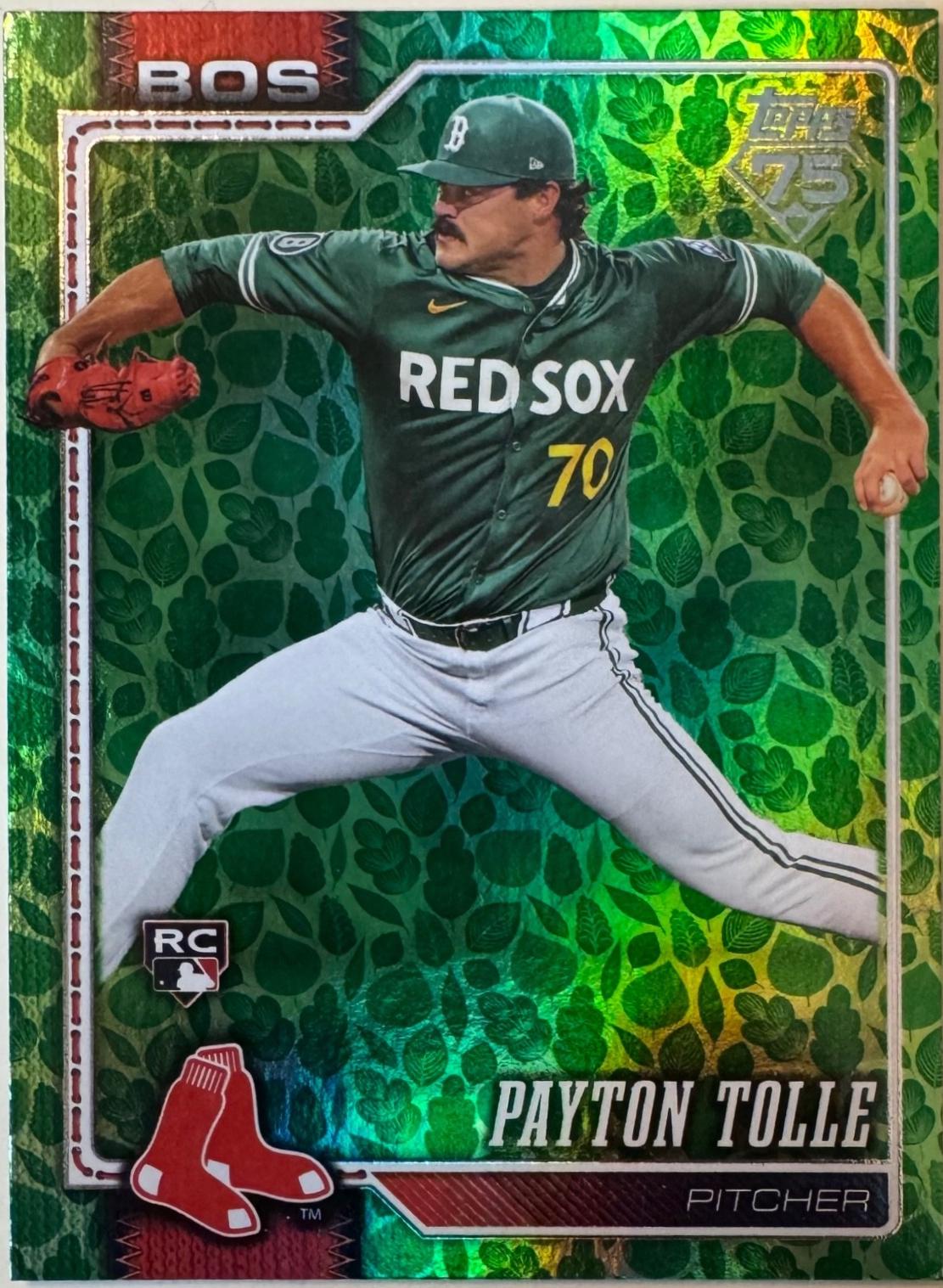 2026 Topps Payton Tolle [Holiday Green] #15 card