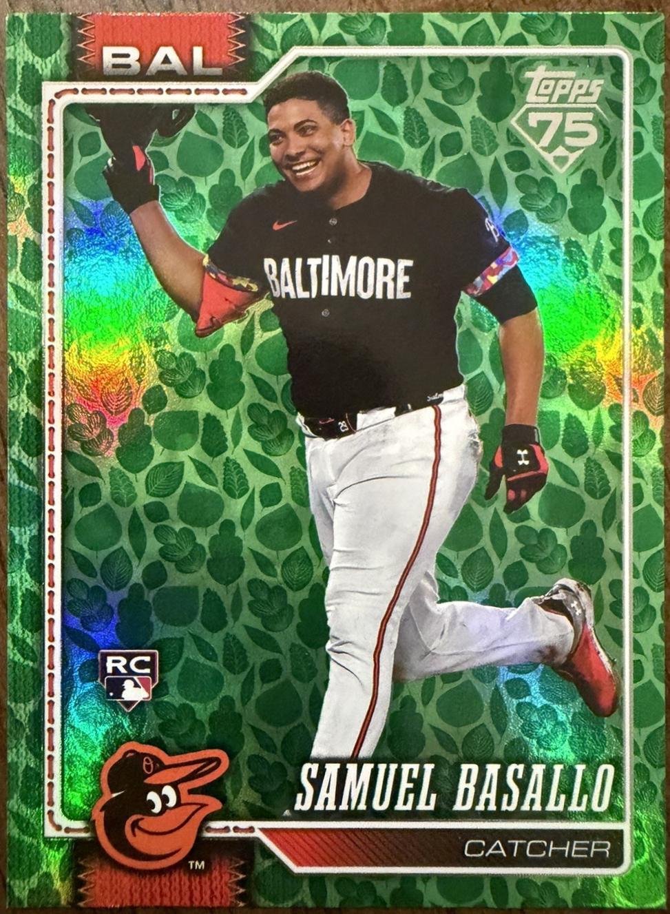 2026 Topps Samuel Basallo [Holiday Green] #104 card