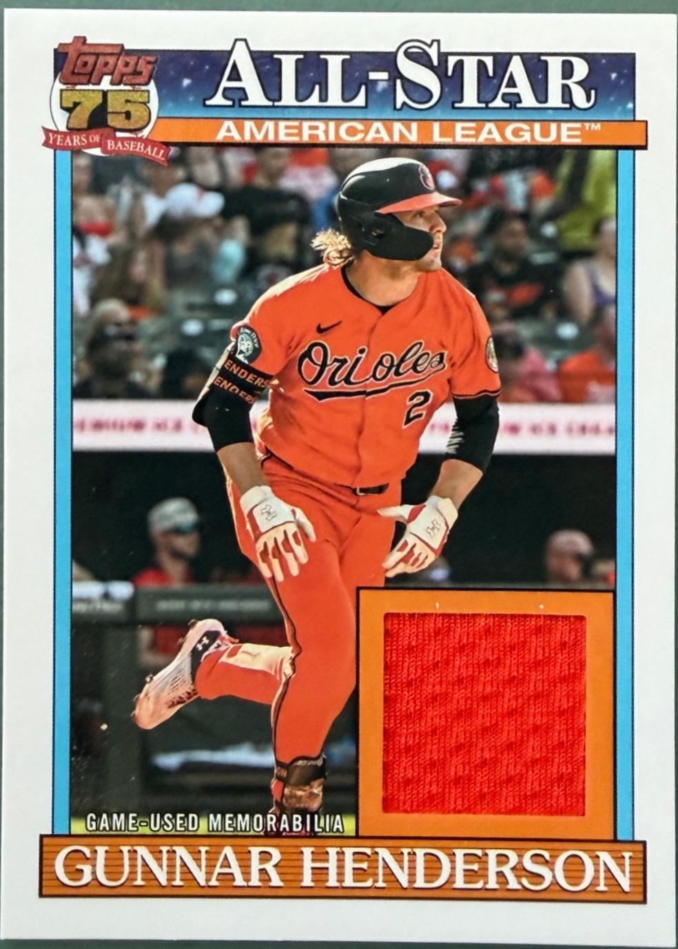 2026 Topps Series 2 1991 All-Star Relic Gunnar Henderson #91ASR-GH card