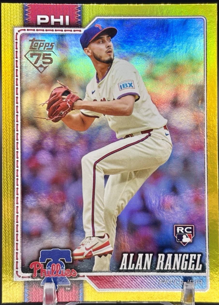 2026 Topps Series 2 Alan Rangel [Yellow Rainbow Foil] #572 card