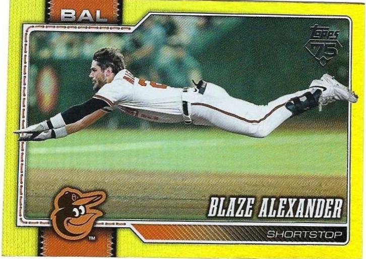 2026 Topps Series 2 Blaze Alexander [Holo Foil Yellow] #515 card