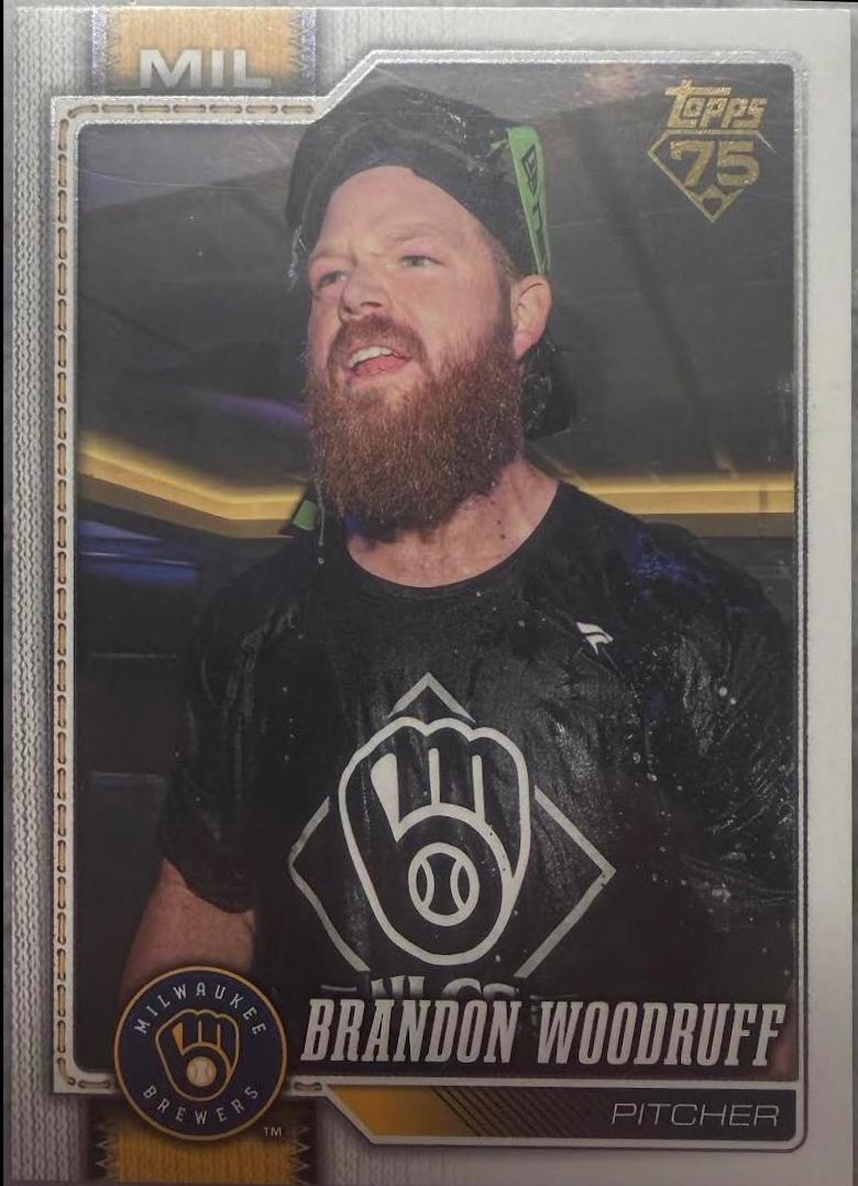 2026 Topps Series 2 Brandon Woodruff [Golden Mirror Variation] #518 card