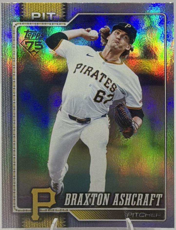 2026 Topps Series 2 Braxton Ashcraft [Rainbow Foil] #589 card