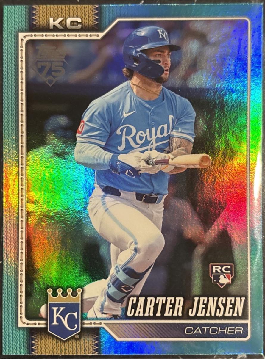 2026 Topps Series 2 Carter Jensen [Holo Foil Aqua] #530 card