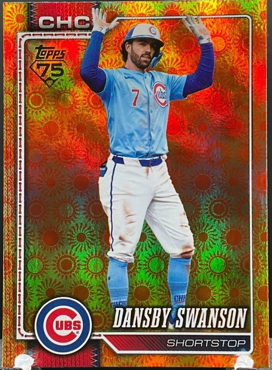 2026 Topps Series 2 Dansby Swanson [Holo Foil Orange] #550 card