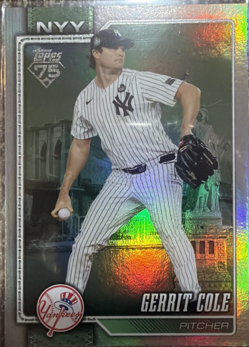 2026 Topps Series 2 Gerrit Cole [Big Apple Foil Variation] #450 card