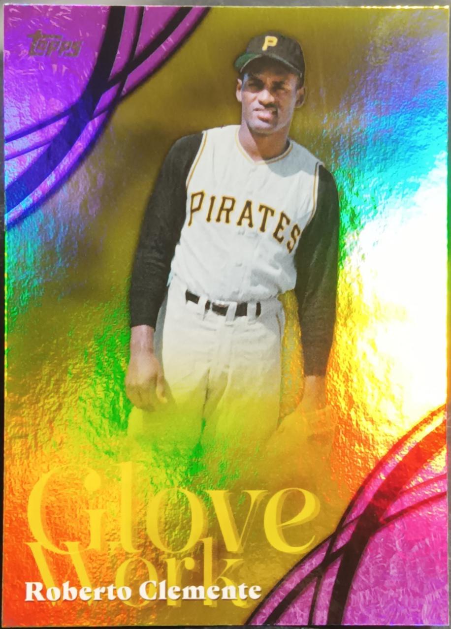 2026 Topps Series 2 Glove Work Roberto Clemente [Pink Foil] #GW-4 card