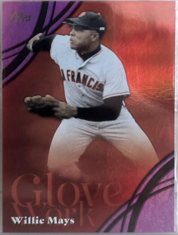 2026 Topps Series 2 Glove Work Willie Mays [Pink Foil] #GW-6 card