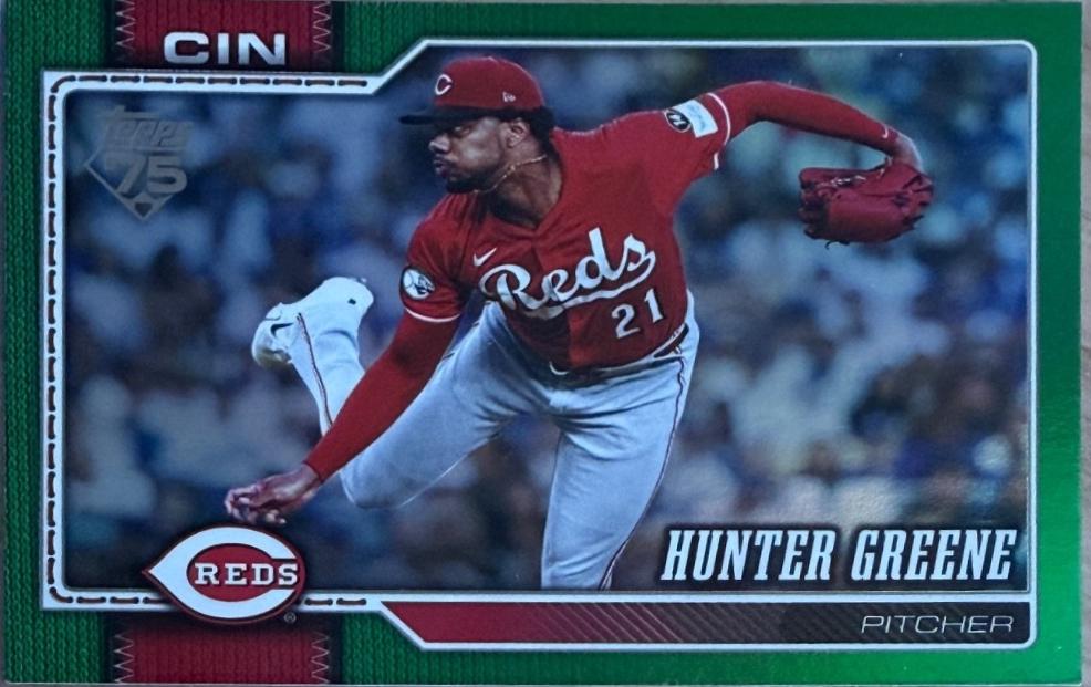 2026 Topps Series 2 Hunter Greene [Green Diamante Foil] #382 card