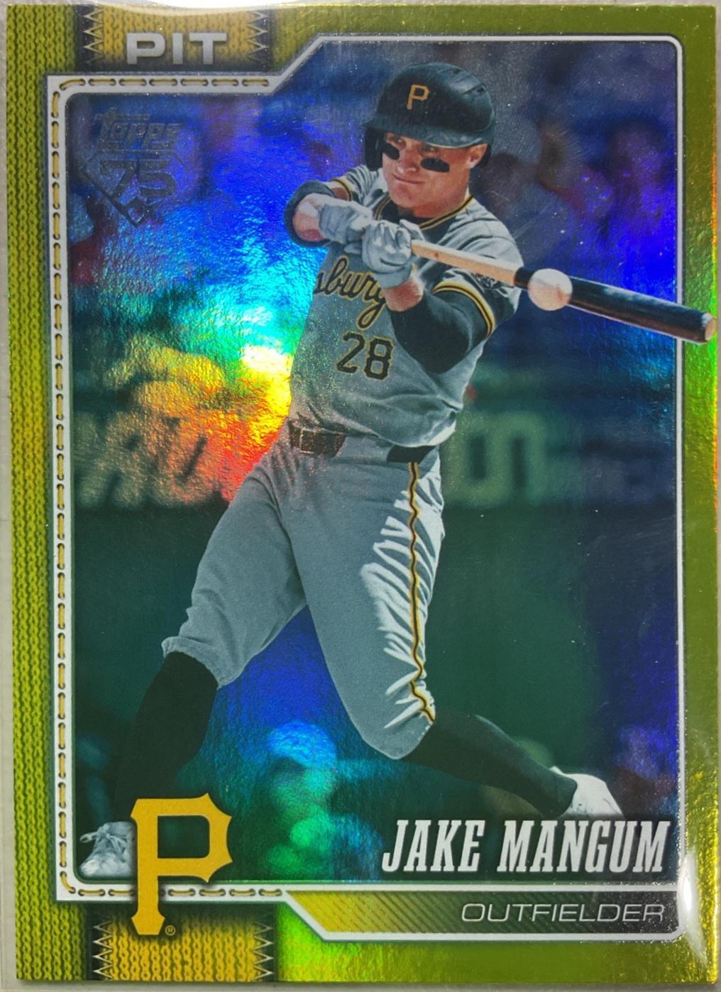 2026 Topps Series 2 Jake Mangum [Holo Foil Yellow] #485 card