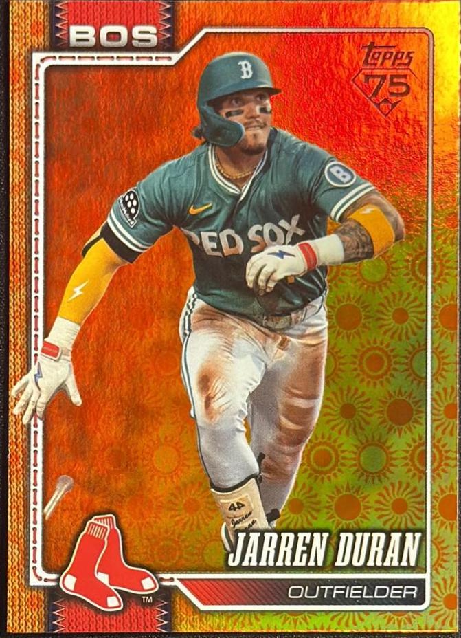 2026 Topps Series 2 Jarren Duran [Holiday Sunshine Variation] #560 card