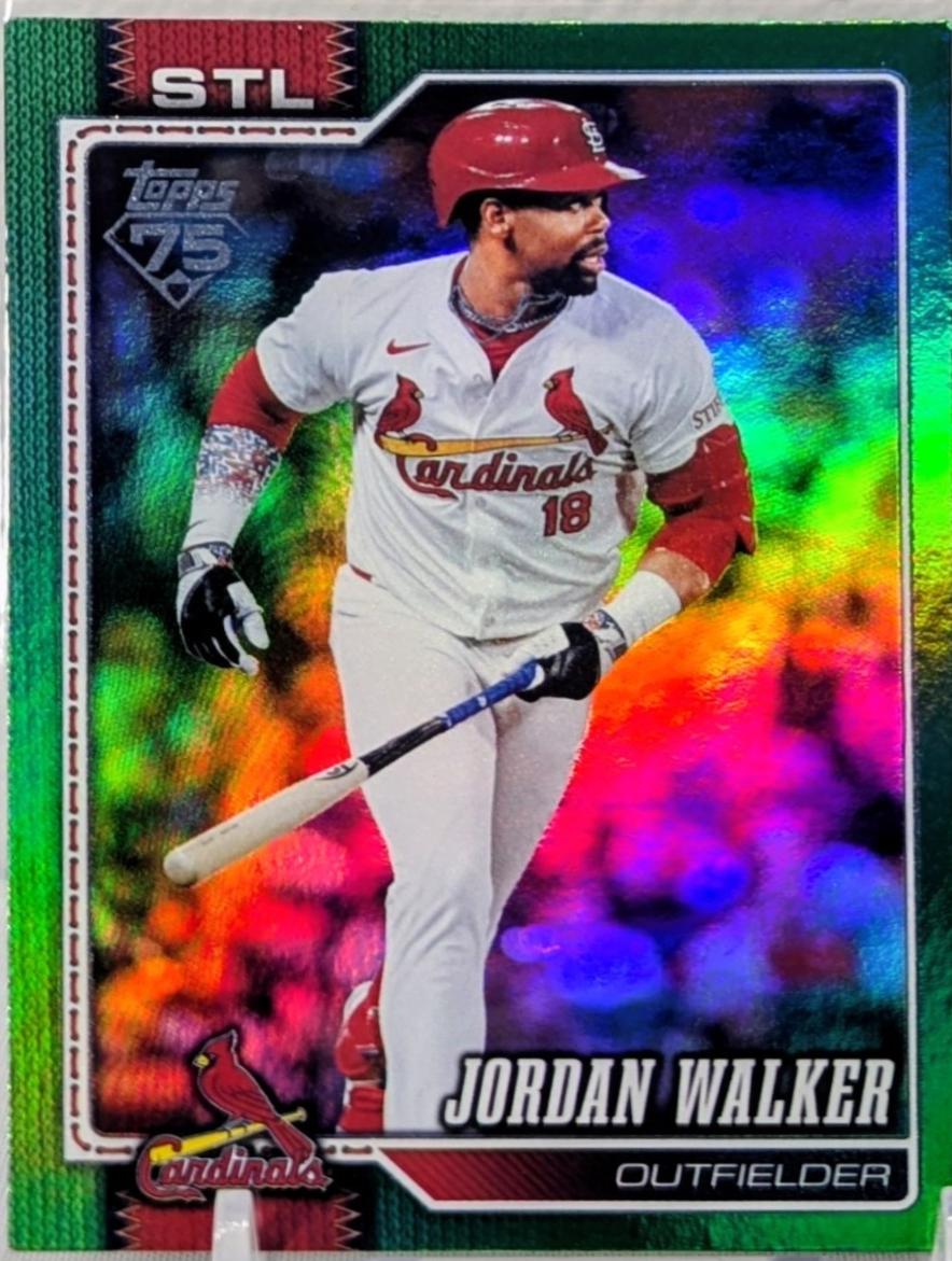 2026 Topps Series 2 Jordan Walker [Green Diamante Foil] #565 card