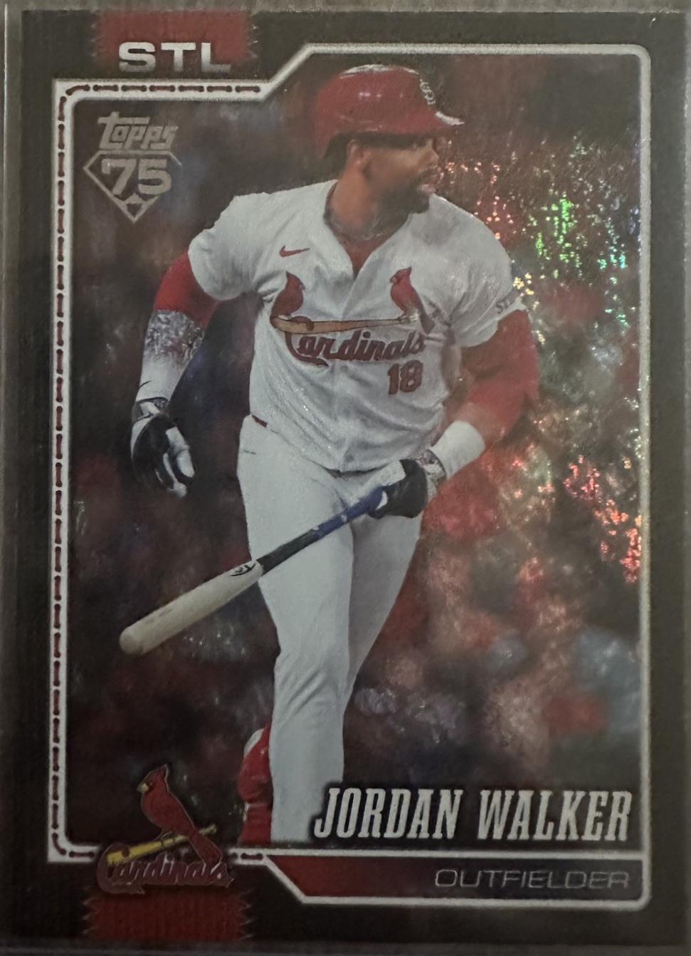 2026 Topps Series 2 Jordan Walker [Sandglitter Black] #565 card
