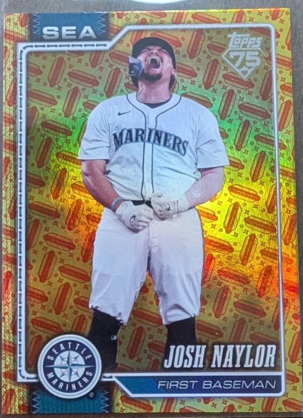 2026 Topps Series 2 Josh Naylor [Orange Diamante Foil] #395 card
