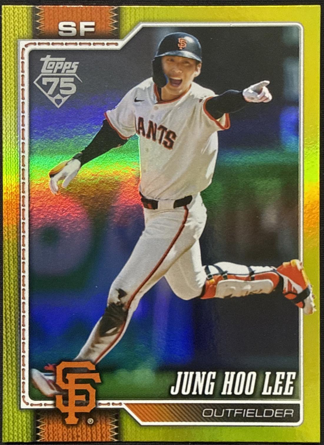 2026 Topps Series 2 Jung Hoo Lee [Yellow Rainbow Foil] #541 card