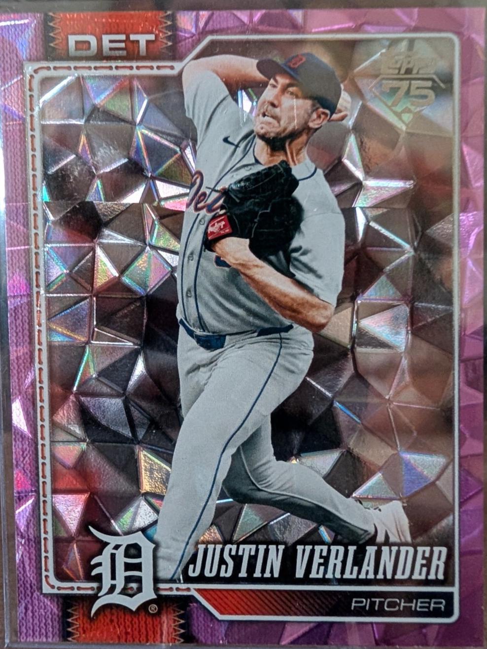 2026 Topps Series 2 Justin Verlander [Pink Diamante Foil] #415 card