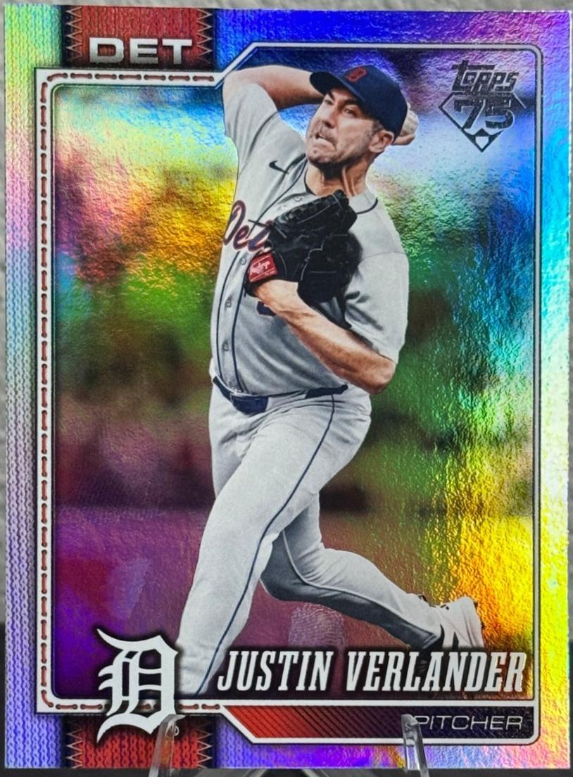 2026 Topps Series 2 Justin Verlander [Rainbow Foil] #415 card