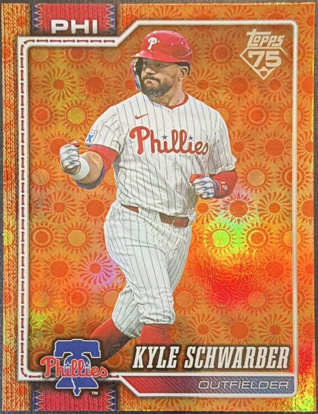 2026 Topps Series 2 Kyle Schwarber [Orange Diamante Foil] #650 card