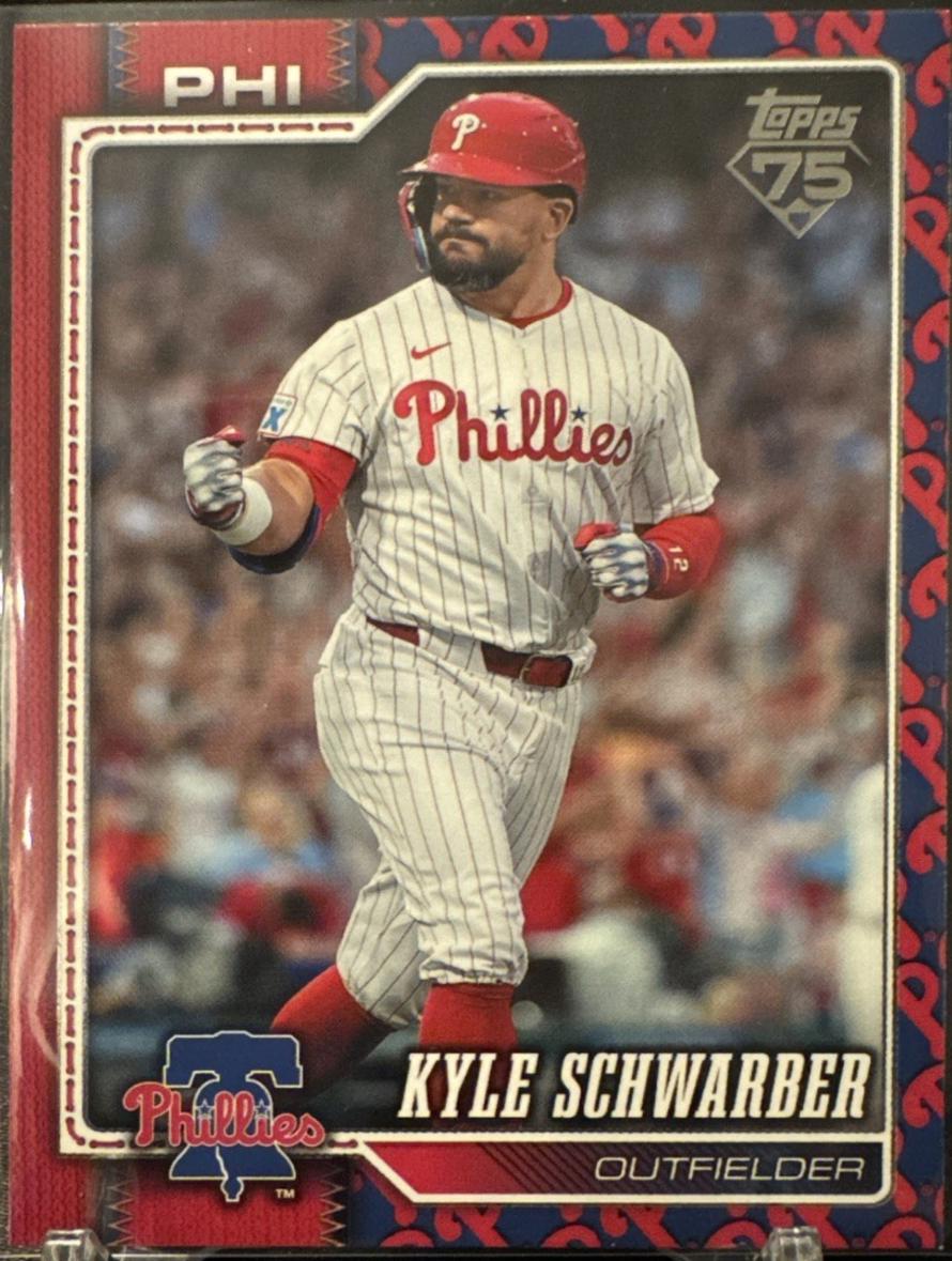 2026 Topps Series 2 Kyle Schwarber [Team Color Border Variation] #650 card