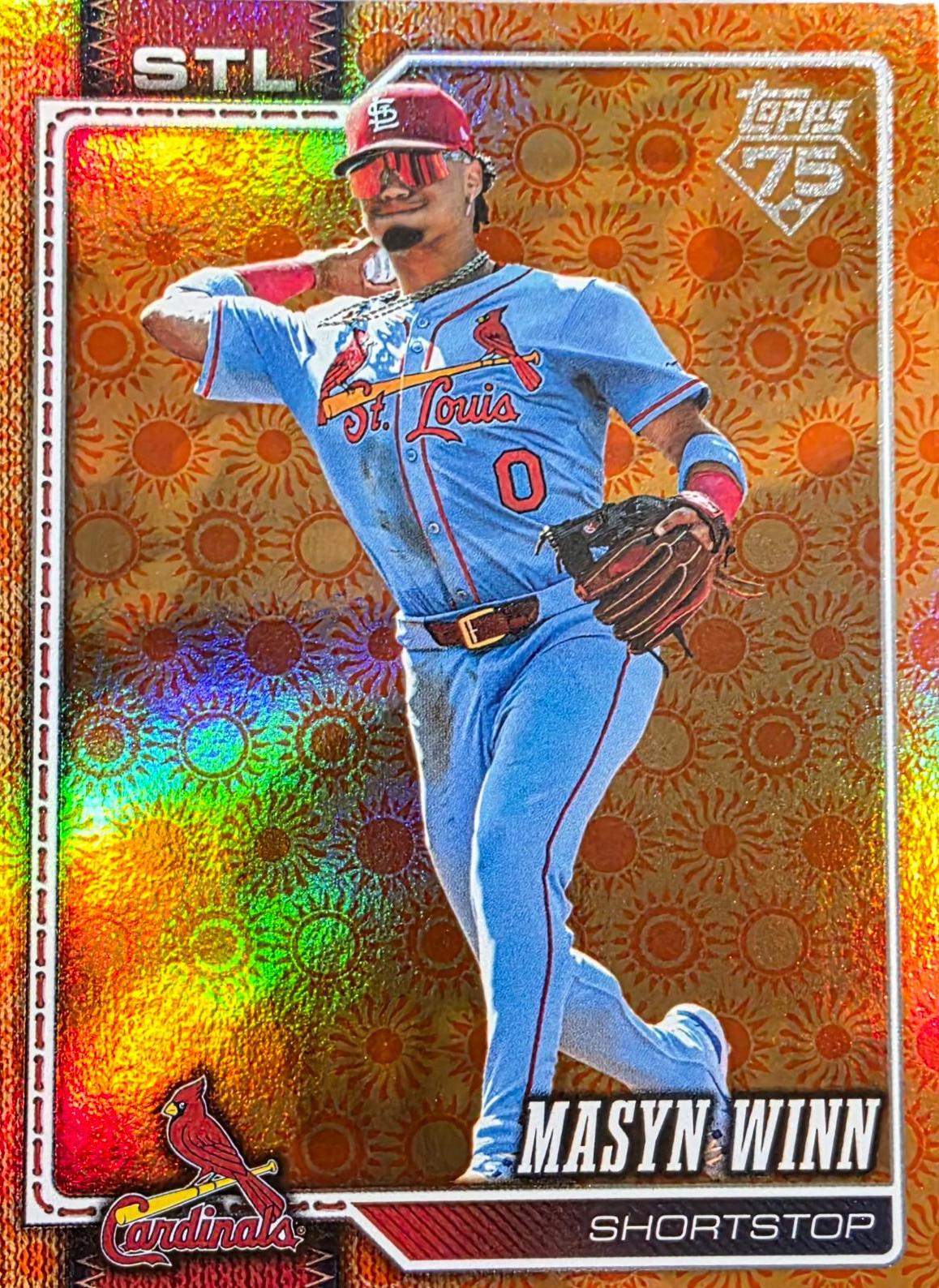 2026 Topps Series 2 Masyn Winn [Holiday Sunshine Variation] #526 card