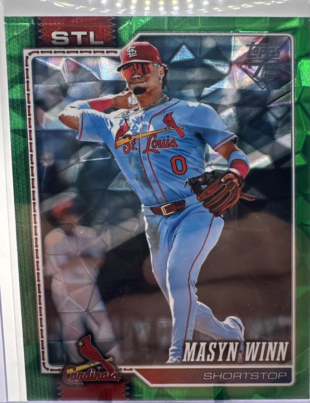 2026 Topps Series 2 Masyn Winn [Holo Foil Green] #526 card