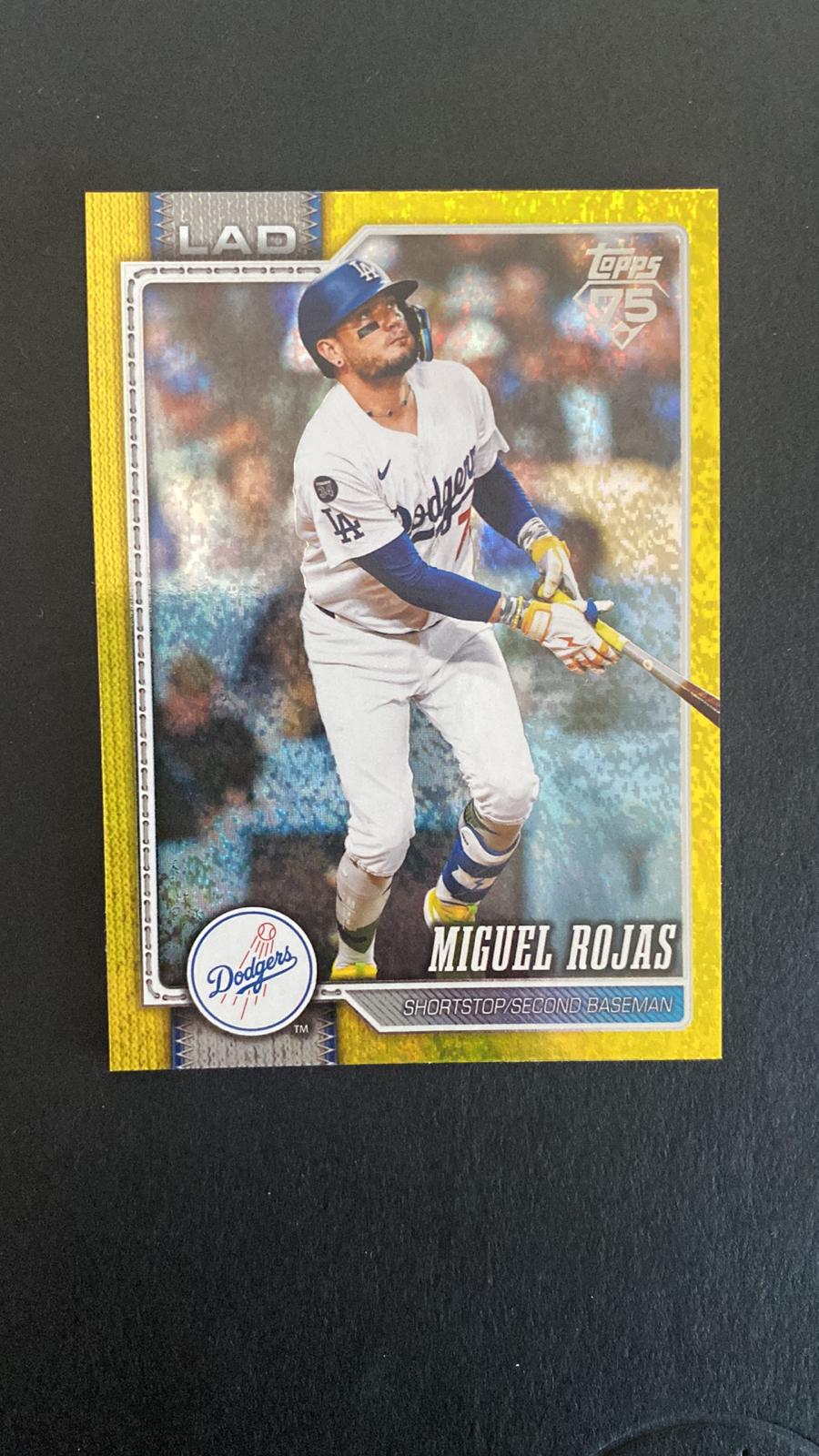 2026 Topps Series 2 Miguel Rojas [Yellow Rainbow Foil] #502 card