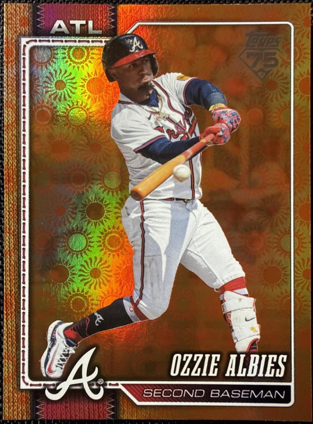 2026 Topps Series 2 Ozzie Albies [Holo Foil Orange] #568 card