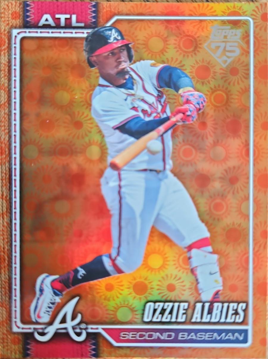 2026 Topps Series 2 Ozzie Albies [Orange Diamante Foil] #568 card